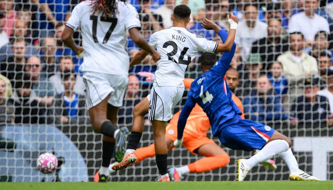 Josh King scoring a goal, later disallowed by VAR.