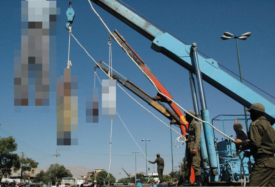Public execution in Shiraz, Iran.