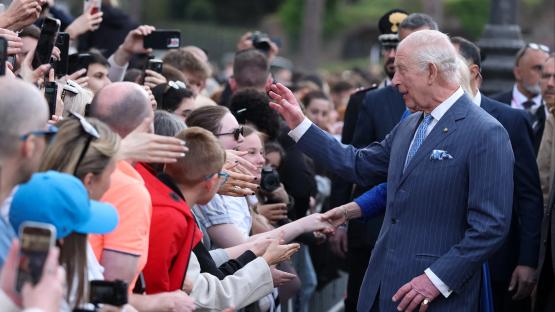 King Charles and Queen Camilla enjoy action-packed day in Rome with spectacular Red Arrows and Frecce Tricolori flypast