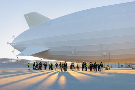 Pathfinder 1 airship during testing at Moffett Field.