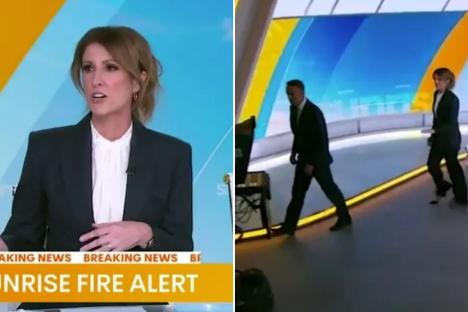Watch the moment TV presenters walk off set in the middle of a live show amid ‘emergency’ as crew tell them to leave
