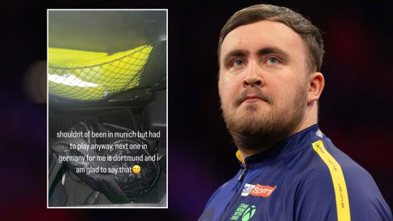 Luke Littler blasts ‘shouldn’t have been in Munich but had to play’ as he posts odd pic after European Darts loss