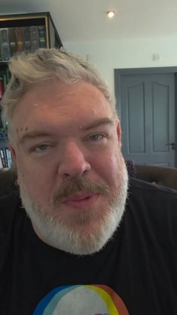 Close-up of DJ Kristian Nairn.