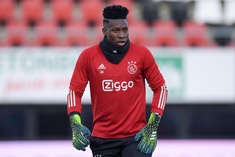 Andre Onana of Ajax during warming-up.