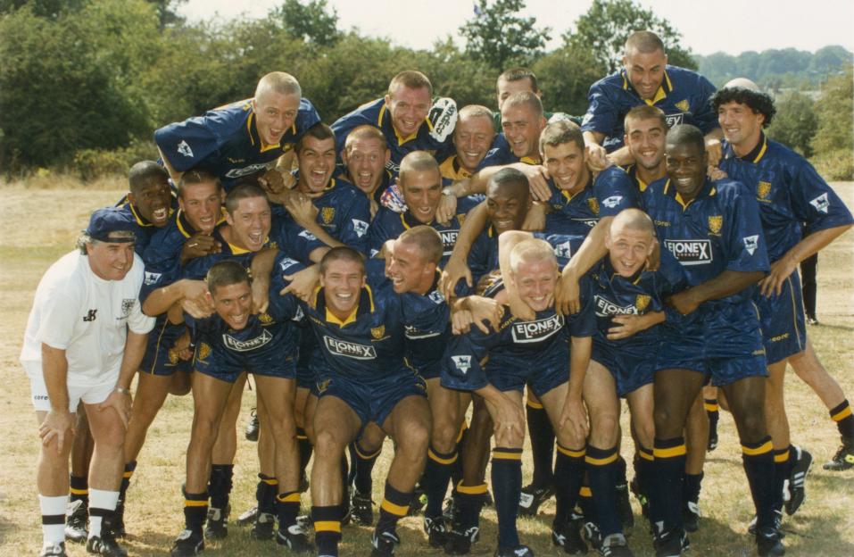 Wimbledon's "Crazy Gang" football team in 1995.