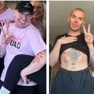 Before and after weight loss photos of Thomas Hartley from MAFS.