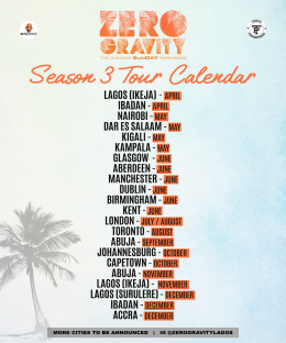 Zero Gravity Lagos Returns for Season 3 With Expanded Global Tour 3