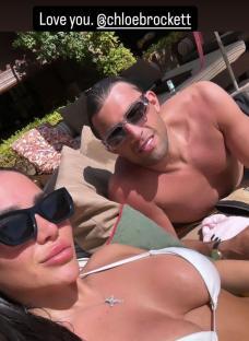 Photo of Jack Fincham and Chloe Brockett together.