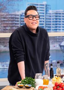 Gok Wan on a television cooking show.