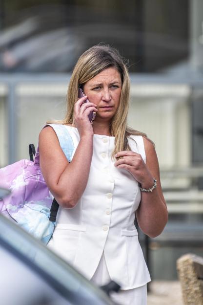 Samantha Williamson leaving Poole Magistrates Court.