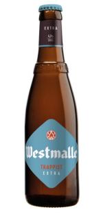 Bottle of Westmalle Trappist Extra beer.