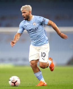 File photo dated 17-10-2020 of Manchester City's Sergio Aguero. Issue date: Tuesday April 13, 2021. PA Photo. Sergio Aguero will miss the second leg of Manchester City's Champions League quarter-final against Borussia Dortmund in Germany on Wednesday. See PA story SOCCER Man City Team. Photo credit should read Martin Rickett/PA Wire.