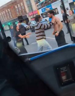 Video of a street altercation.
