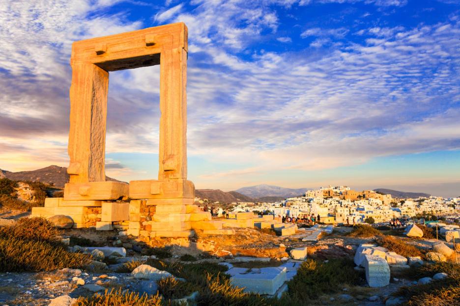 Landmarks of Grepanoramic Potara gates in Naxos island
