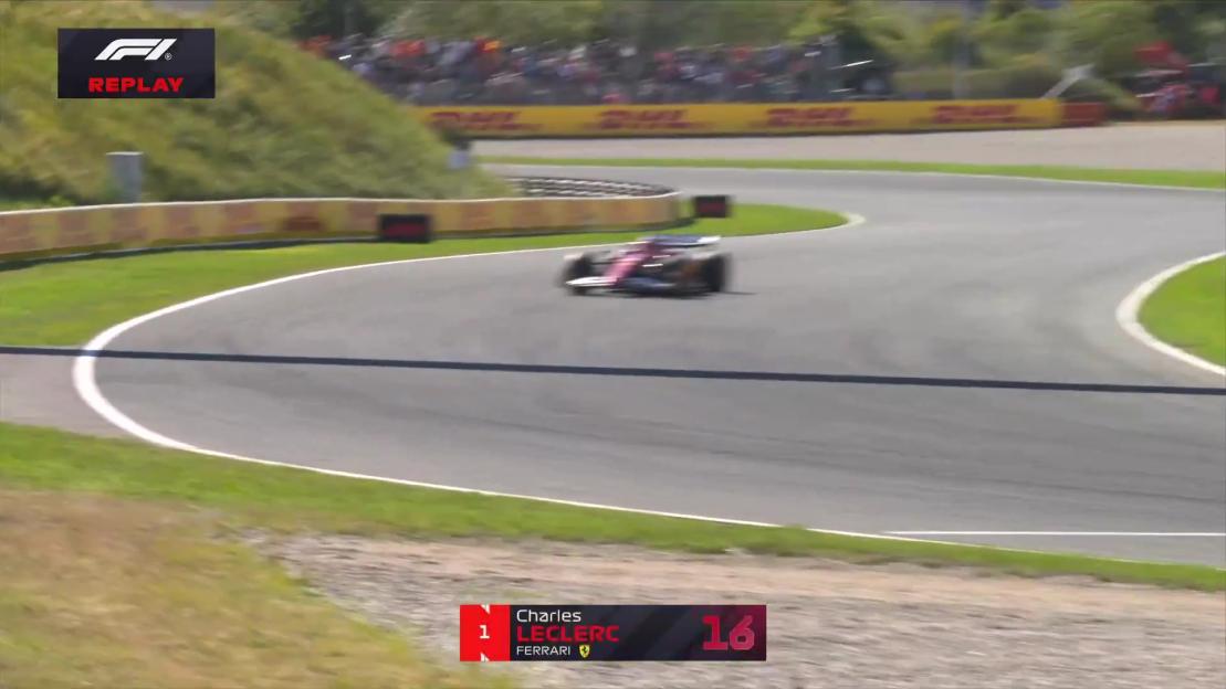 Replay of Charles Leclerc's Ferrari during a Dutch GP qualifying session.