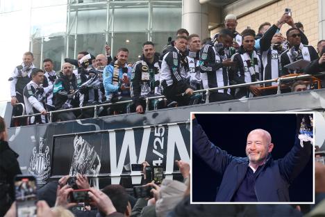 ‘No, that’s your party’ – Newcastle stars were BANNED from drinking during open top bus parade, reveals Alan Shearer