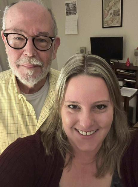 Jim Dougherty and Sarah Dougherty smiling.