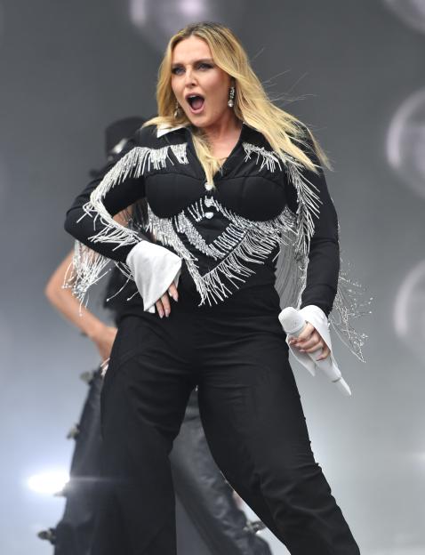 Perrie Edwards performing at the Come Together Festival in Newcastle.