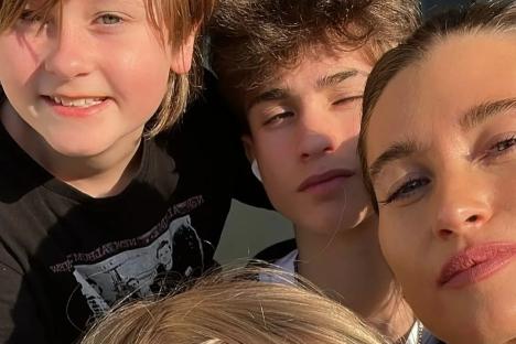 Emmerdale’s Charley Webb shares VERY rare snap with all three of her sons with soap co-star as her eldest turns 15
