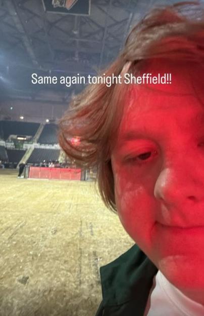 Selfie of Lewis Capaldi at his Sheffield show.