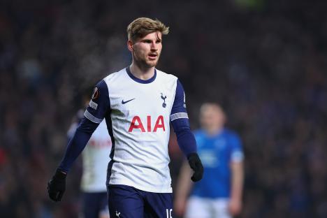 Timo Werner of Tottenham Hotspur during a UEFA Europa League match.