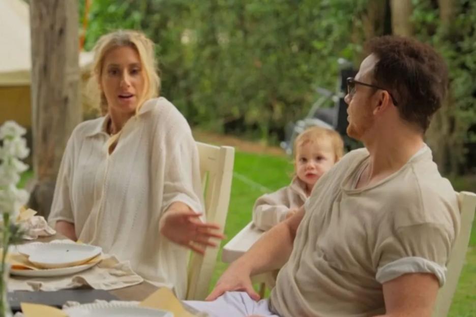 Watch the moment Joe Swash orders Stacey Solomon to ‘take a breath’ as they row at anniversary dinner in new BBC show