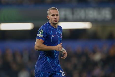 Mykhaylo Mudryk of Chelsea during a UEFA Conference League match.