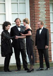 Princess Diana and Graydon Carter at a charity dinner.