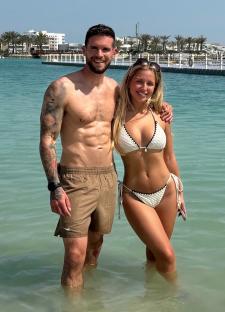Gaz Beadle and his girlfriend on holiday in Bahrain.
