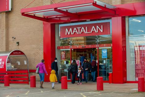 Shoppers at a Matalan store in Slough.