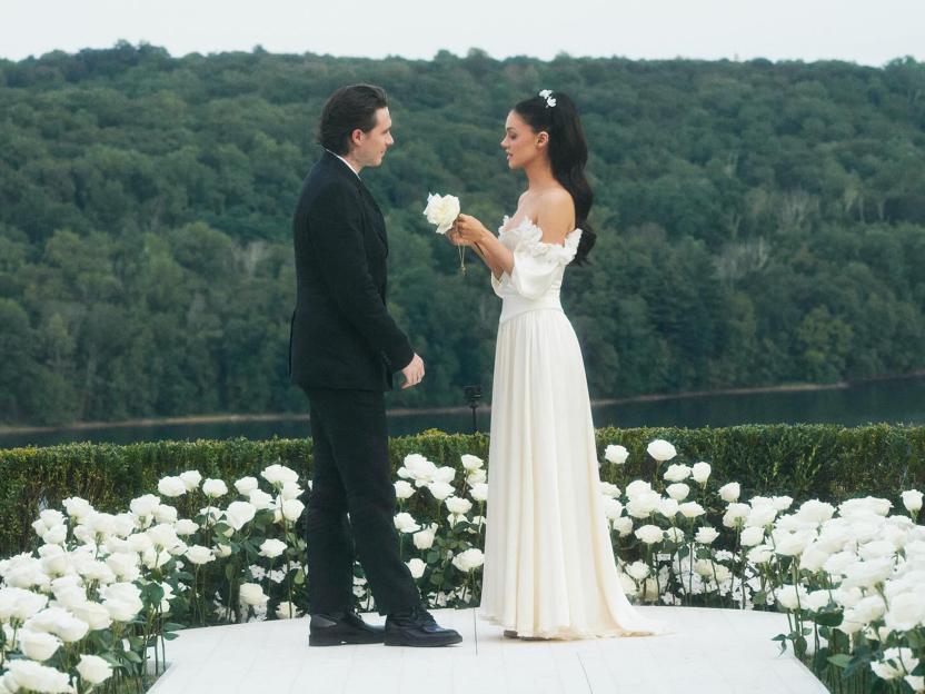 Nicola and Brooklyn Beckham renewing their vows.