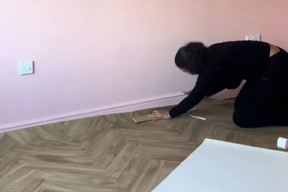 My two-bed council house came with no flooring – I fixed my entire downstairs all by myself with a £10 buy