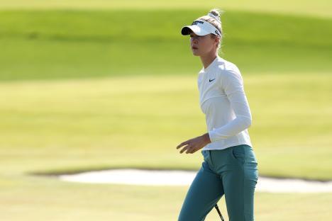 Nelly Korda on a golf course.