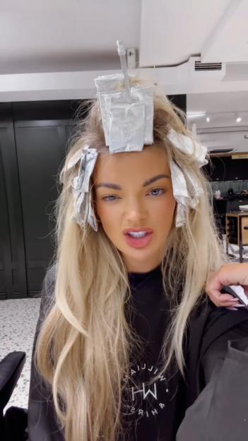 Helena Ford with foil highlights in her hair.