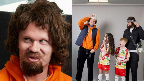 Erling Haaland looks unrecognisable in fake moustache as he stuns fans by pulling away disguise on photoshoot