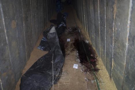 Photo of a Gaza tunnel where six Israeli hostages were killed.