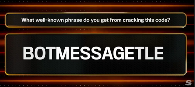 Code puzzle: BOTMESSAGETLE