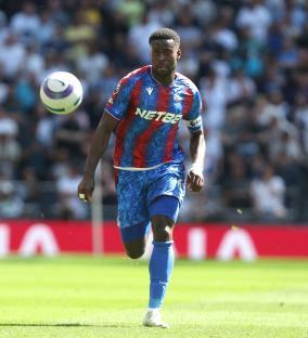 Marc Guehi of Crystal Palace playing soccer.