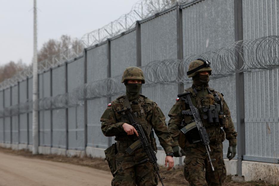 Barrier at Polish-Belarusian border