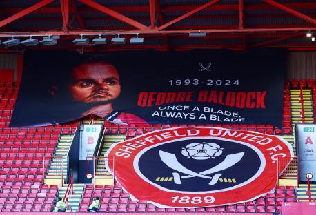 Sheffield United banner honoring George Baldock.