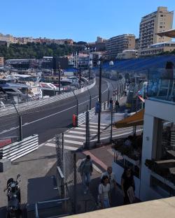 Monaco Grand Prix racetrack and harbor.
