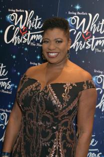 Brenda Edwards at the White Christmas press night after-party.