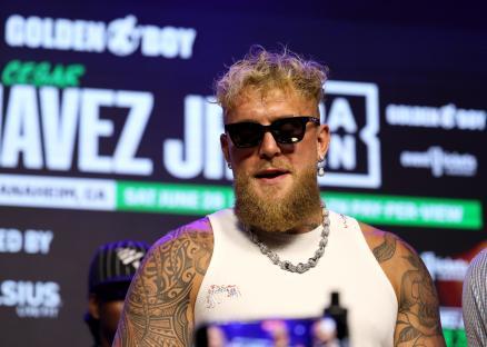 Jake Paul at a press conference.