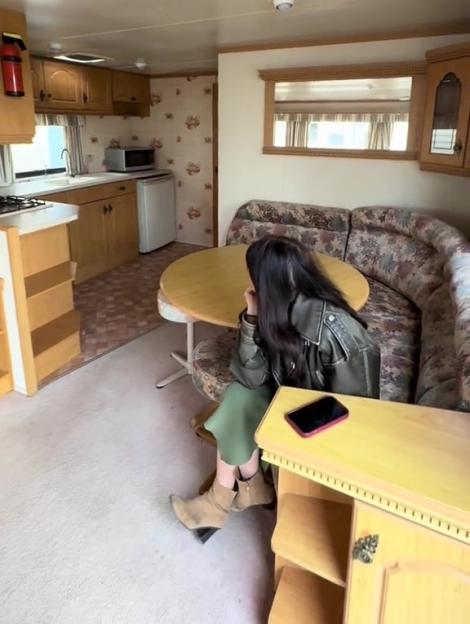 Interior view of a static caravan.