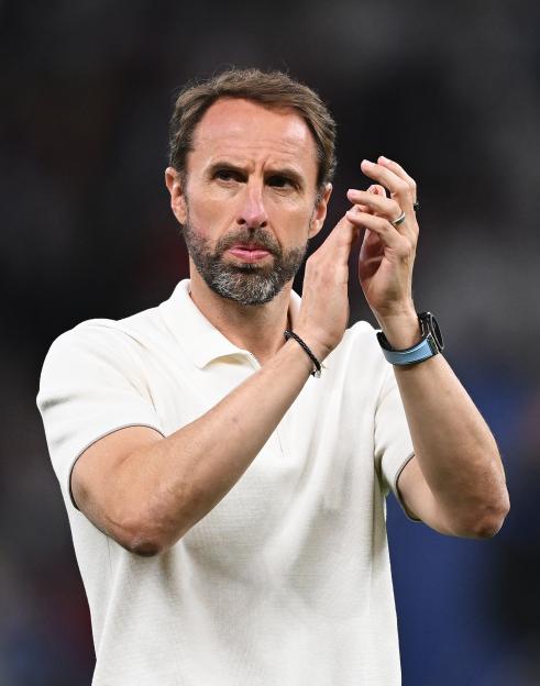 Gareth Southgate, England's head coach, applauding.