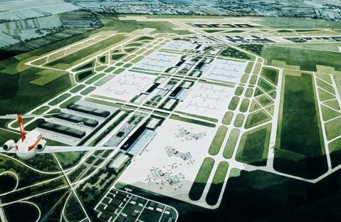 Illustration of Everglades airport layout.