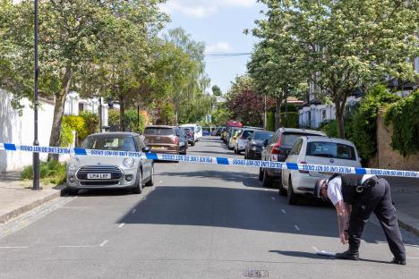 Police officer at a crime scene.