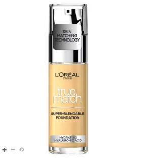 L'OrÃ©al True Match Super-Blendable Foundation bottle.