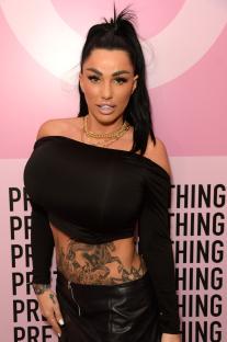 Katie Price at a PrettyLittleThing party.