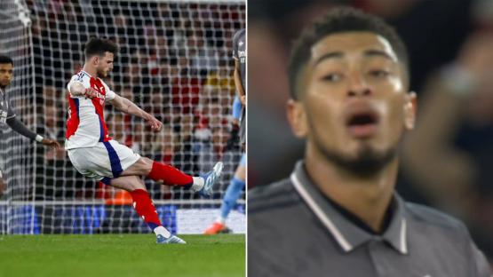‘TV director is a sicko’ – Fans can’t believe Jude Bellingham’s reaction to both Declan Rice’s free-kick worldies
